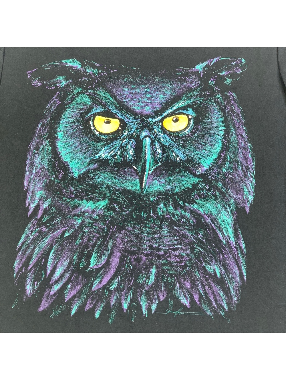 Sportex Apparel XL Black Owl Graphic T-Shirt